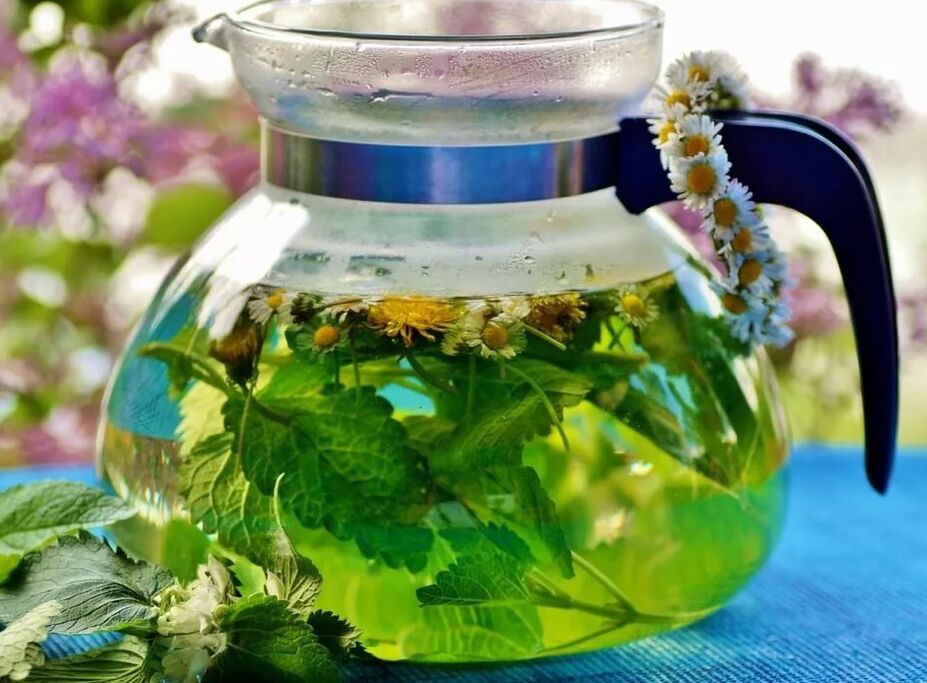 Infusión da colección de herbas de varices